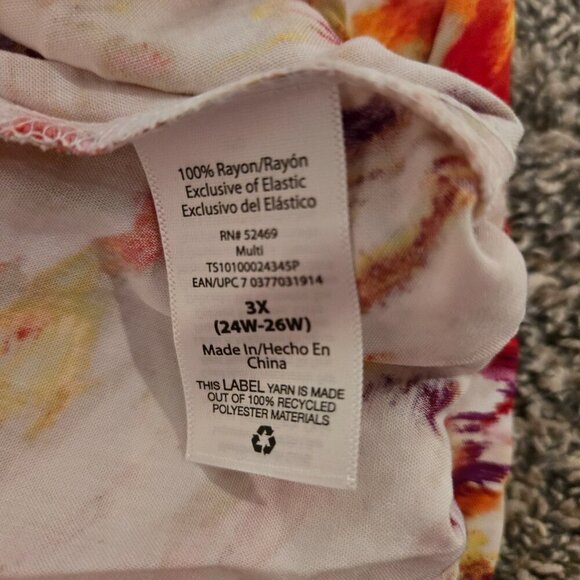 NWT Terra & Sky Floral Smocked Dress 3X - Picture 3 of 5